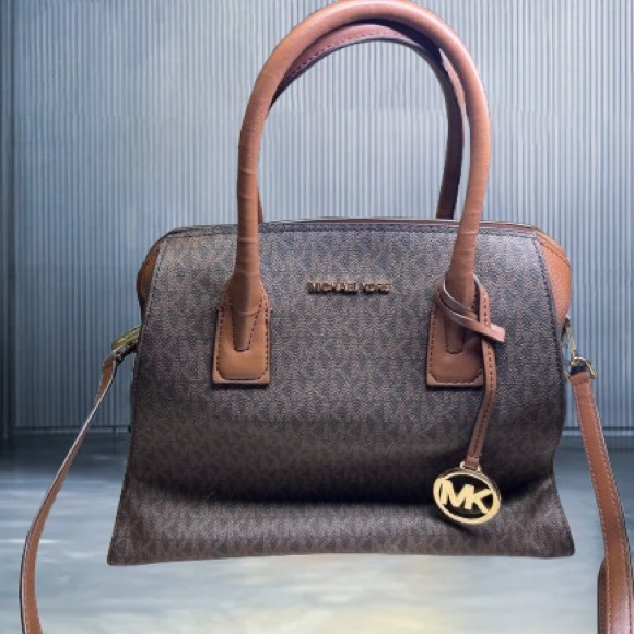 MICHAEL MICHAEL KORS Avril Large Logo Top-Zip Satchel - Picture 1 of 3